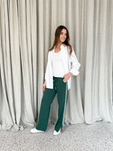 Load image into Gallery viewer, Green Track Pants Side Stripe
