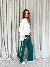 Load image into Gallery viewer, Green Track Pants Side Stripe
