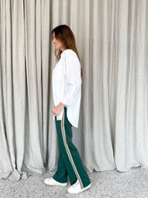 Load image into Gallery viewer, Green Track Pants Side Stripe
