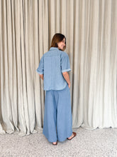 Load image into Gallery viewer, Denim Wash Wide Leg Pants

