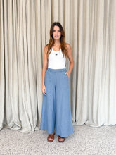 Load image into Gallery viewer, Denim Wash Wide Leg Pants
