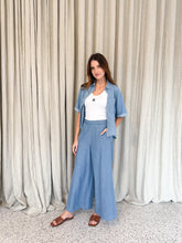 Load image into Gallery viewer, Denim Wash Wide Leg Pants
