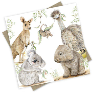 PopcornBlue Bush Friends Card
