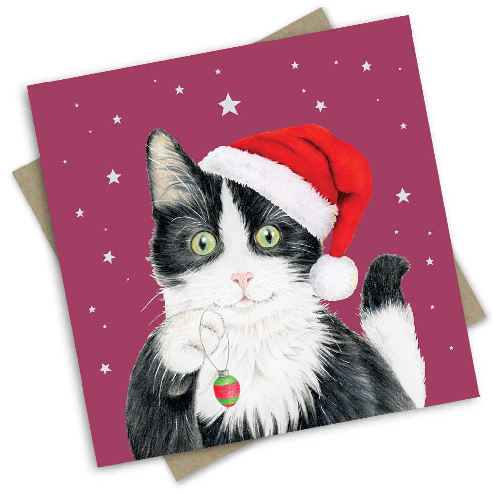 PopcornBlue Christmas Puss