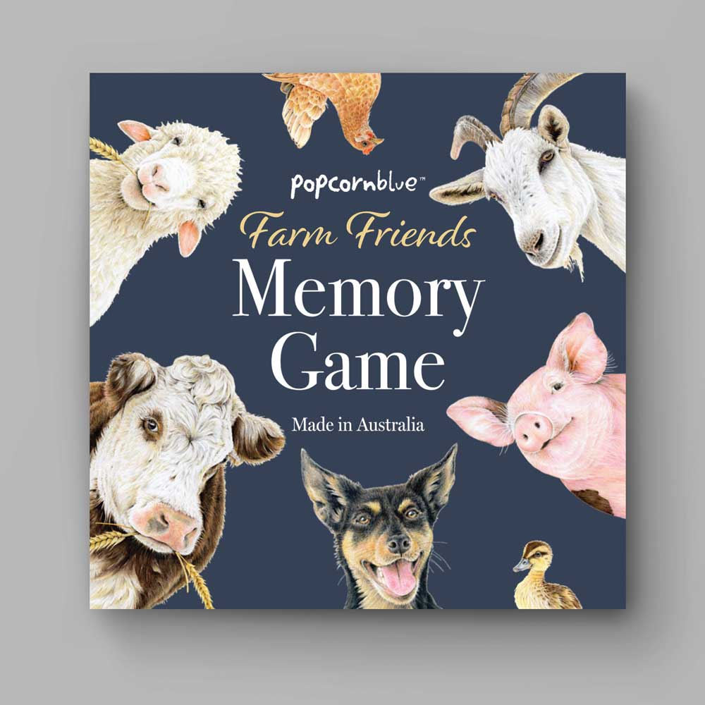 PopcornBlue Farm Friends Memory Game