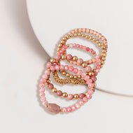 Pink Semi Precious Jumble Bracelet