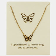 Butterfly Inspiration Necklace in Gold or Silver