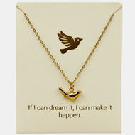 Birdy Inspiration Necklace in Gold or Silver