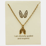 Earth Angel Inspiration Necklace in Gold or Silver
