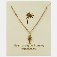 Load image into Gallery viewer, Vintage Palm Inspiration Necklace in Gold or Silver
