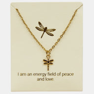 Dragonfly Inspiration Necklace in Gold or Silver