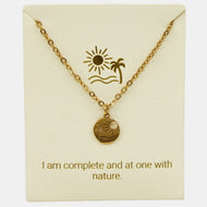 Beach Scene Inspiration Necklace in Gold or Silver