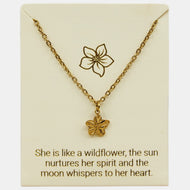 Tropical Bloom Inspiration Necklace in Gold or Silver