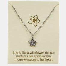 Load image into Gallery viewer, Tropical Bloom Inspiration Necklace in Gold or Silver
