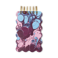 Wavy Notepad - Burgundy Sky Marbling