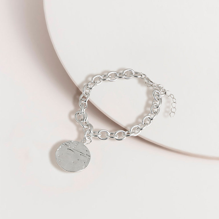 Silver Chain and Charm Bracelet