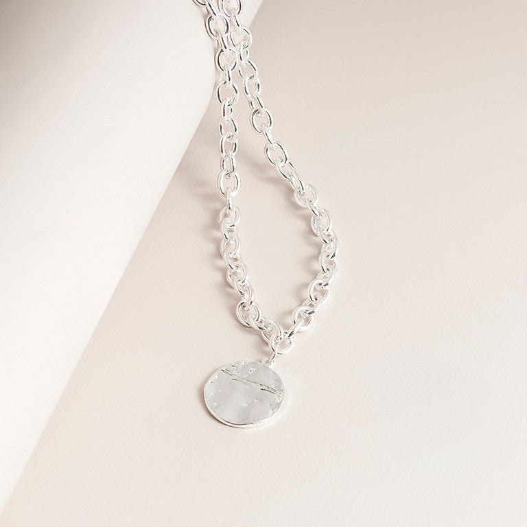 Silver Chain and Charm Necklace