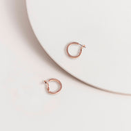 Small Rose Gold Hoop Earrings