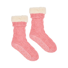 Load image into Gallery viewer, Chenille Lounge Socks - Sherpa Lined
