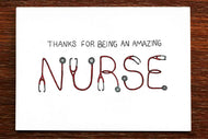 Card for a Nurse - Thank You - THE NONSENSE MAKER