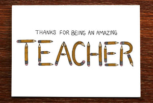 Thanks Teacher Card - THE NONSENSE MAKER