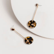 Tort and Chain Drop Earrings