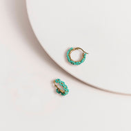 Turquoise Garland Hoop Earrings