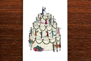 Wedding Cake Bride & Groom Card - THE NONSENSE MAKER