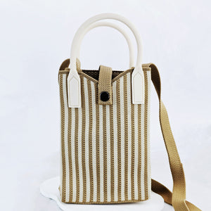 Crossbody Phone Bag - Caramel Stripe