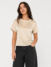 Load image into Gallery viewer, Cream Satin T Shirt
