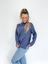 Load image into Gallery viewer, Steel Blue Turtle Neck Jumper
