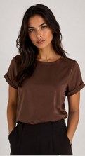 Load image into Gallery viewer, Chocolate Satin T Shirt
