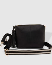 Load image into Gallery viewer, Kasey Black Stripe Crossbody Bag
