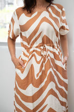 Load image into Gallery viewer, Abstract Drawstring Dress

