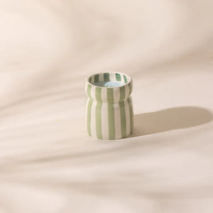 Cabana Sage Striped Bora Bora Candle