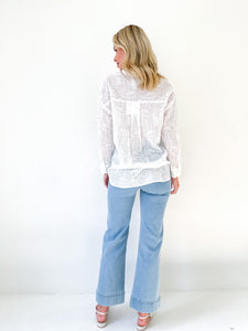 White Broderie Anglaise Shirt