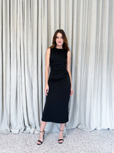 Load image into Gallery viewer, Black Jersey Midi Dress
