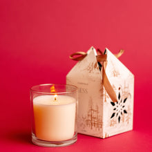 Load image into Gallery viewer, Cypress + Fir Holiday Glass Candles With Ornament Gift Box
