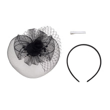 Load image into Gallery viewer, Black Fascinator
