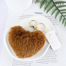Load image into Gallery viewer, Fluffy Heart Keyring
