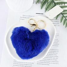 Load image into Gallery viewer, Fluffy Heart Keyring

