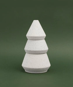 Cypress + Fir Holiday Large White Speckle Tree Stack