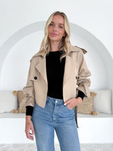 Load image into Gallery viewer, Crop Trench Coat - Mocha
