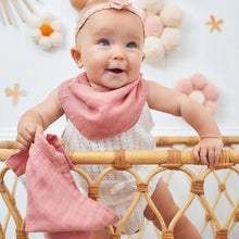 Load image into Gallery viewer, Muslin Bib Gingham - Pink Clay
