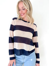 Load image into Gallery viewer, Navy Stripe Knit
