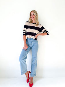 Navy Stripe Knit