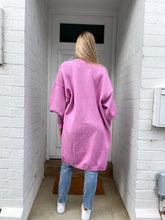 Load image into Gallery viewer, Pink Chunky Blouson Sleeve Cardigan
