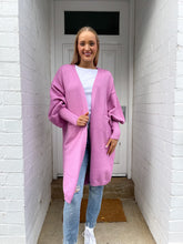 Load image into Gallery viewer, Pink Chunky Blouson Sleeve Cardigan
