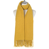 Winter Scarf - Mustard with Tassels