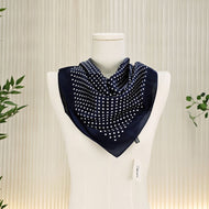 Scarf - Navy With White Dots